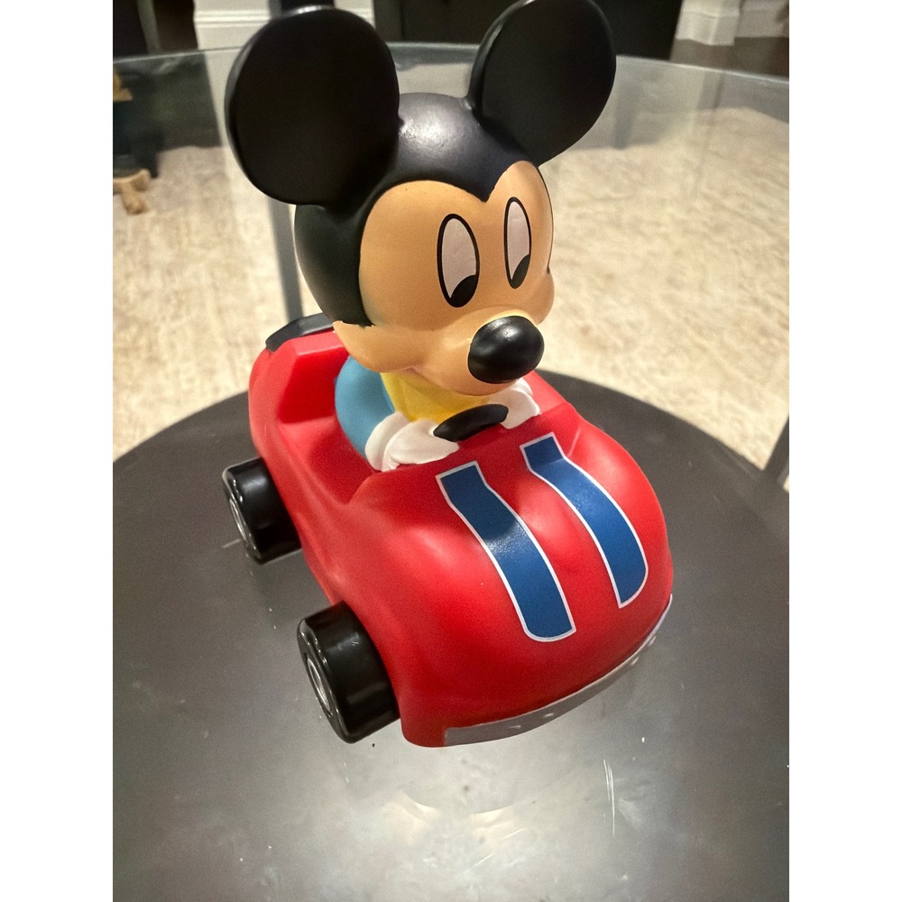 Disney Parks Mickey Mouse Rolling Toy Car Red Race Car Toddler Toy FAC-098175